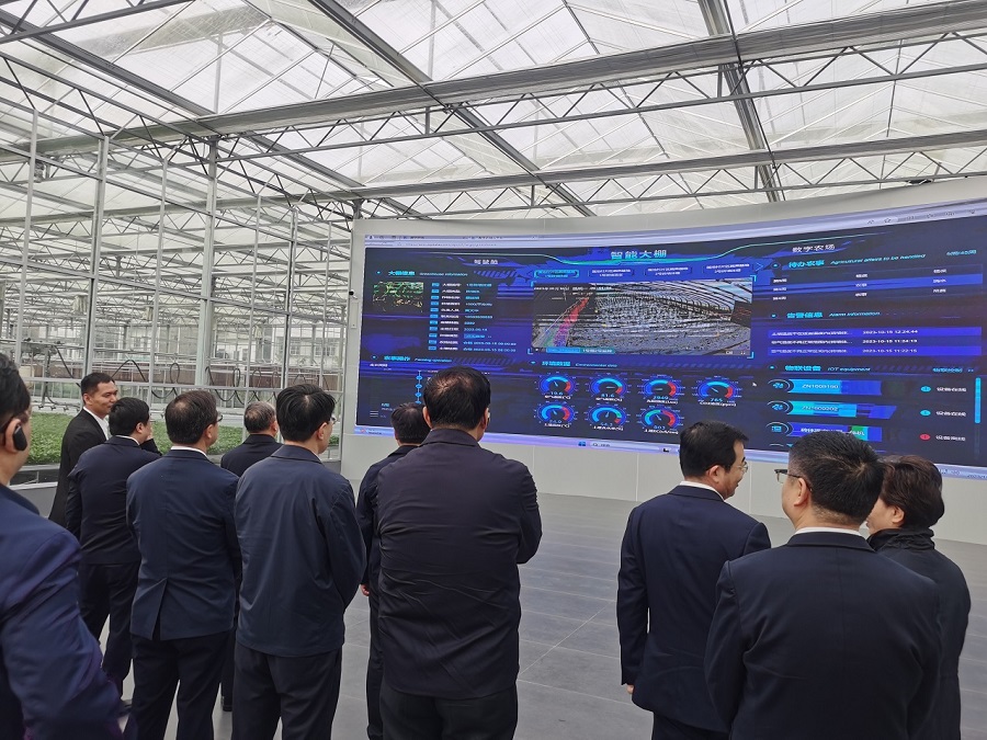 魯渝兩省領導調研指導魯渝（壽光）蔬菜現代產業園數字農業、數字農場云平臺項目